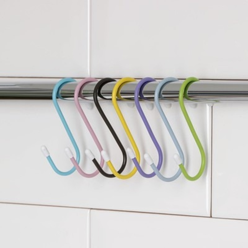 Multi Purpose Colorful S-Shaped Hanging Hook (6 Pcs)