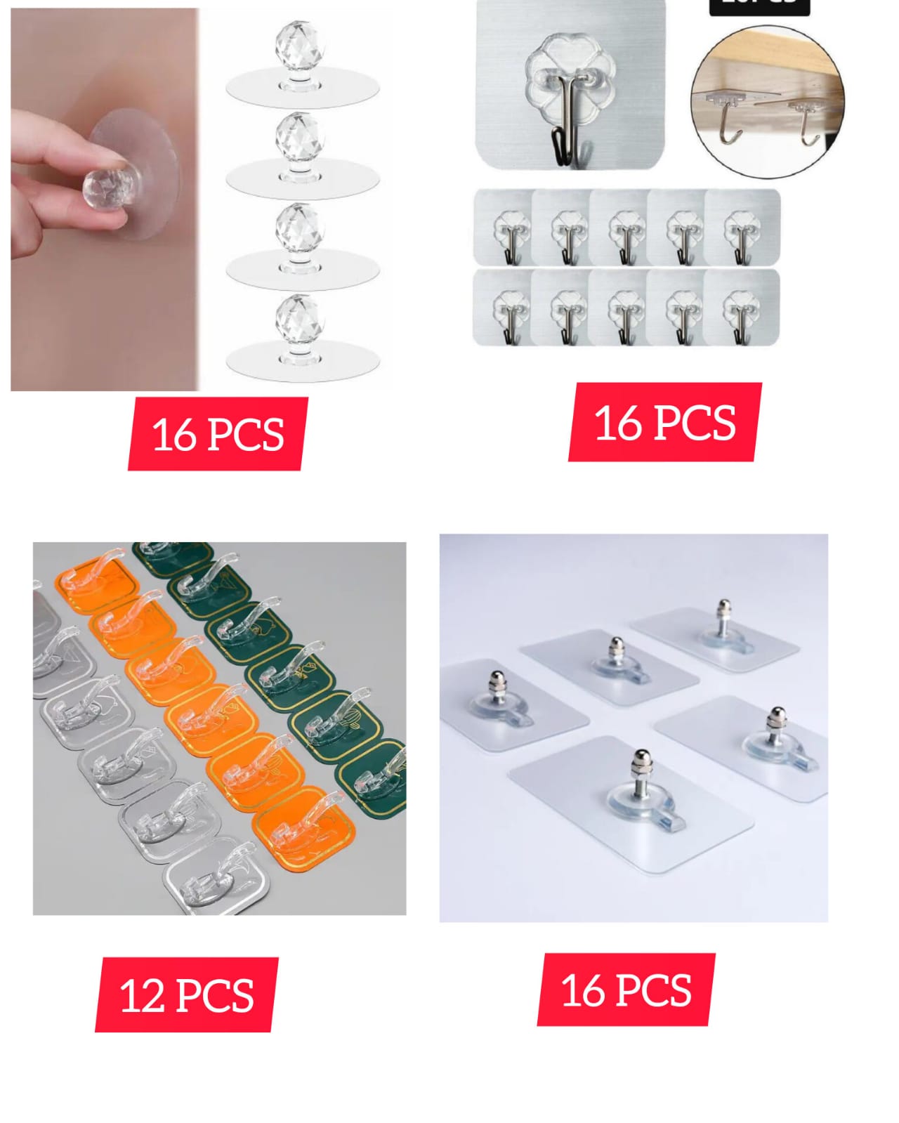 60 PCS Multipurpose Hook Combo