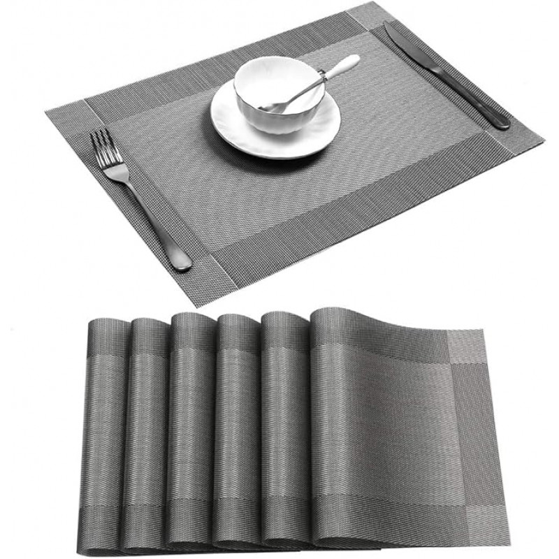 New Red Table Runner With 6 Pieces Mats