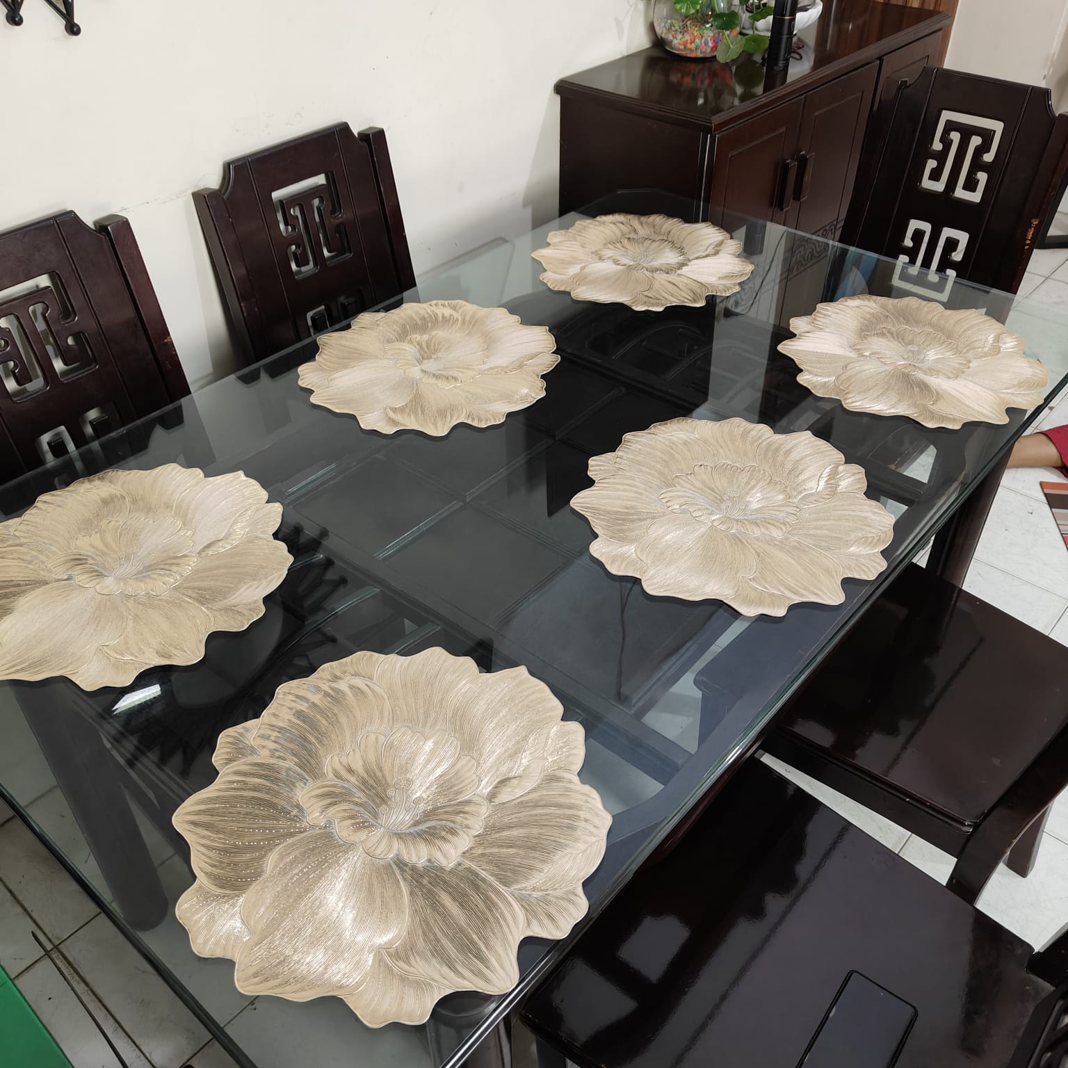 6 Pcs New Placemats Table Runner With Mats